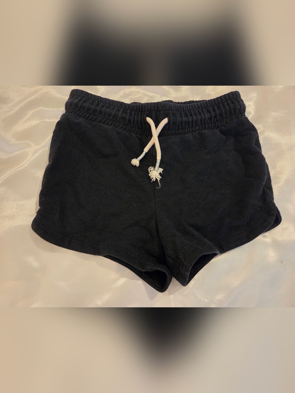 Cat & Jack Girls Black Shorts Size 6/6X Drawstring Waist Basic Everyday